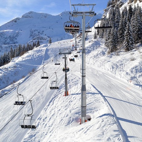 Skiing in Grand Massif, France